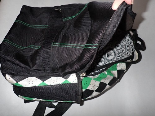Flow Society Lacrosse Sling Bag Backpack Athletic Black Green Logo - 第 4/4 張圖片