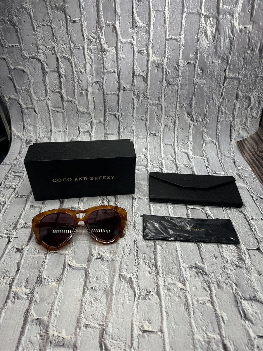 Coco and Breezy Moxi Clear Black Aviator Sunglasses Women Gold Tone 53-19-145 MOXI – Coco and Breezy Eyewear main image 2