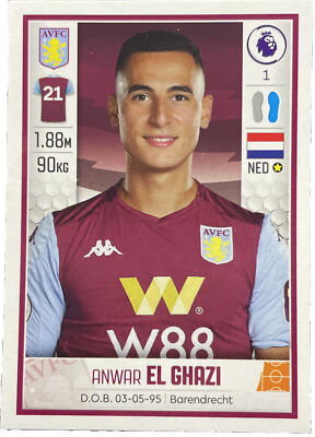 Panini Premier League 2020 - # 99 - ANWAR EL GHAZI - Aston Villa 