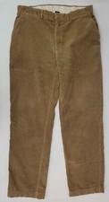 Vtg 90s Y2K Polo Ralph Lauren Dark Khaki Loose Fit Corduroy Jeans Pants 34x32