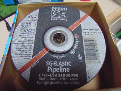 PFERD 63353 7'' x1/8'' Grinding Wheel, 7/8'' A24 PIPE SG 10 pack  pipeline