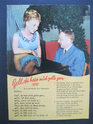 Song postcard ''Gell, you hast mich gelle gladly'' Ariola postcard postcard