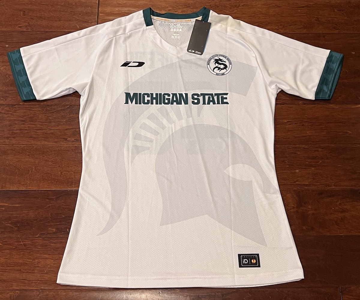 Michigan State Spartan White Green Mens 3XL Gaoshoufeng 45 Chinese