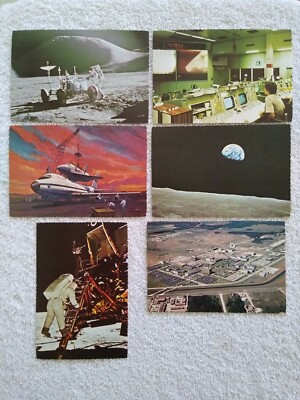 Vintage NASA Johnson Space Center Houston Texas Postcard Lot Apollo 8 11 15 ++