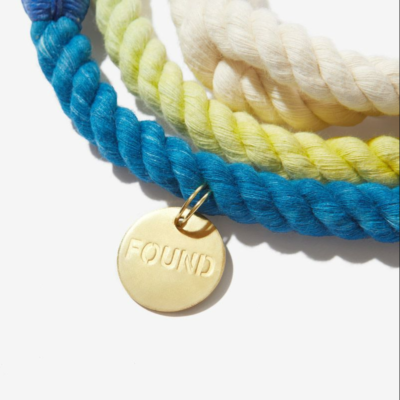 FOUND MY ANIMAL Hand-dyed Rope Leash in Blue 5' (60