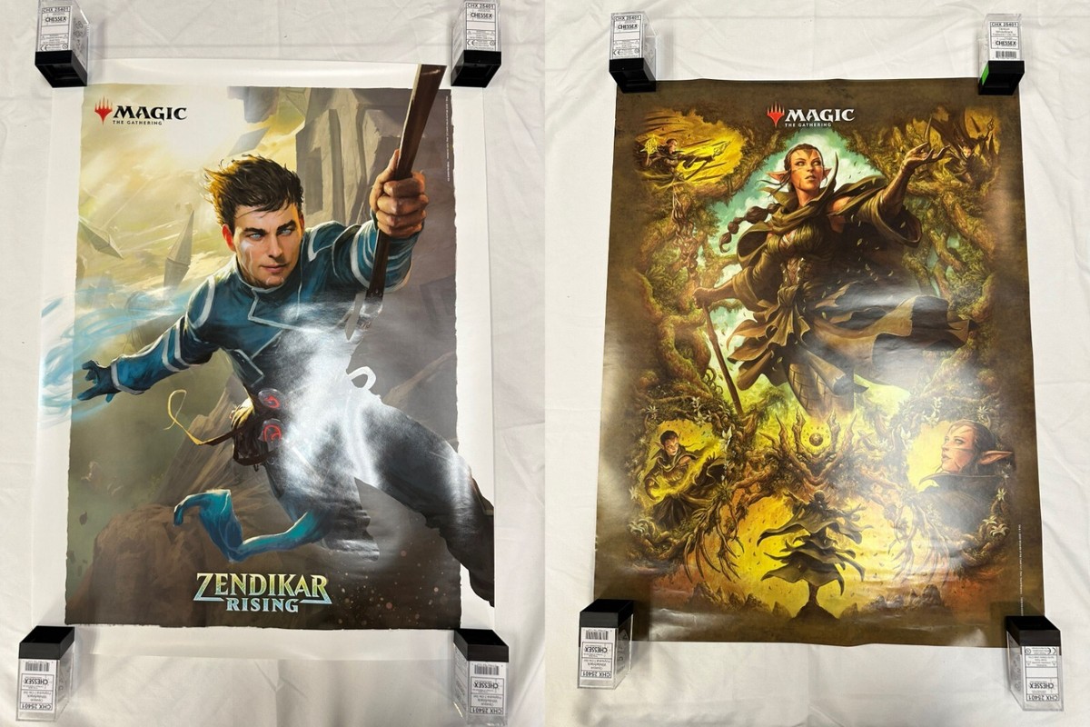 MTG Magic Zendikar Rising Promotional Poster Set of 2 Nissa/Jace