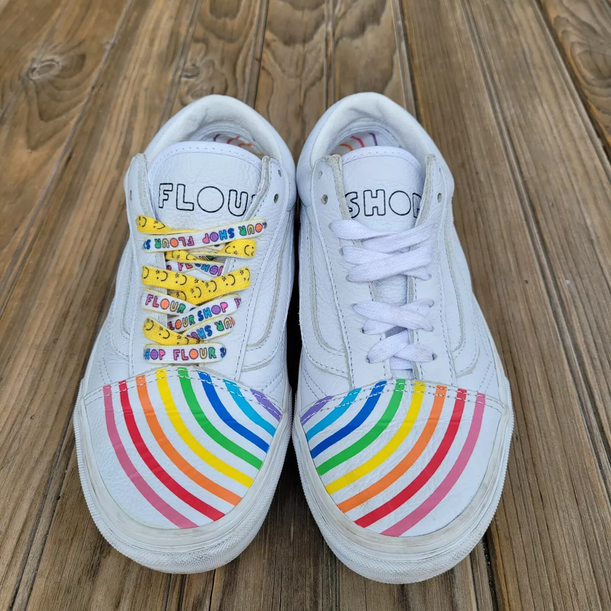 erupción asustado Violeta Vans x Flour Shop Old Skool Rainbow Shoe Sz Womens 8/Mens 6.5 LGBTQ | eBay