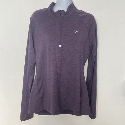 Old Navy Active ladies Med Go Dry semi fitted runner Jacket PURPLE thumb  holes