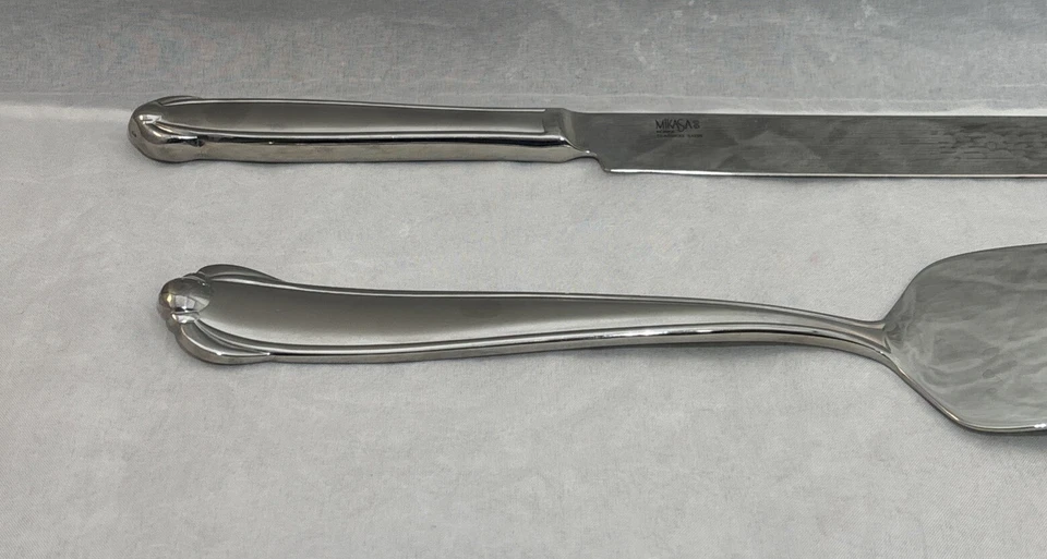 Juego de cuchillos y postres de postre de boda de satén Mikasa Classico de acero inoxidable Corea Foto 4 de 4