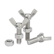 A2 Stainless Steel Wing Bolts Butterfly Screw  Full Nuts Thumb Screws M3M6M8M10