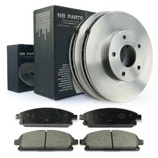 Bremsscheiben 280mm belüftet Bremsbeläge vorne für Nissan X-Trail I T30