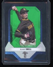 2021 Blake Snell Topps Chrome Ben Baller Ben's Diamond Die-Cut Green /99 Padres