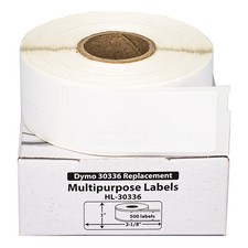 DYMO LW 30336-R REMOVABLE Multipurpose Labels 1" x 2-1/8" - 8 Rolls of 500