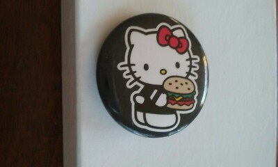 Hello Kitty Hamburger Button Pin