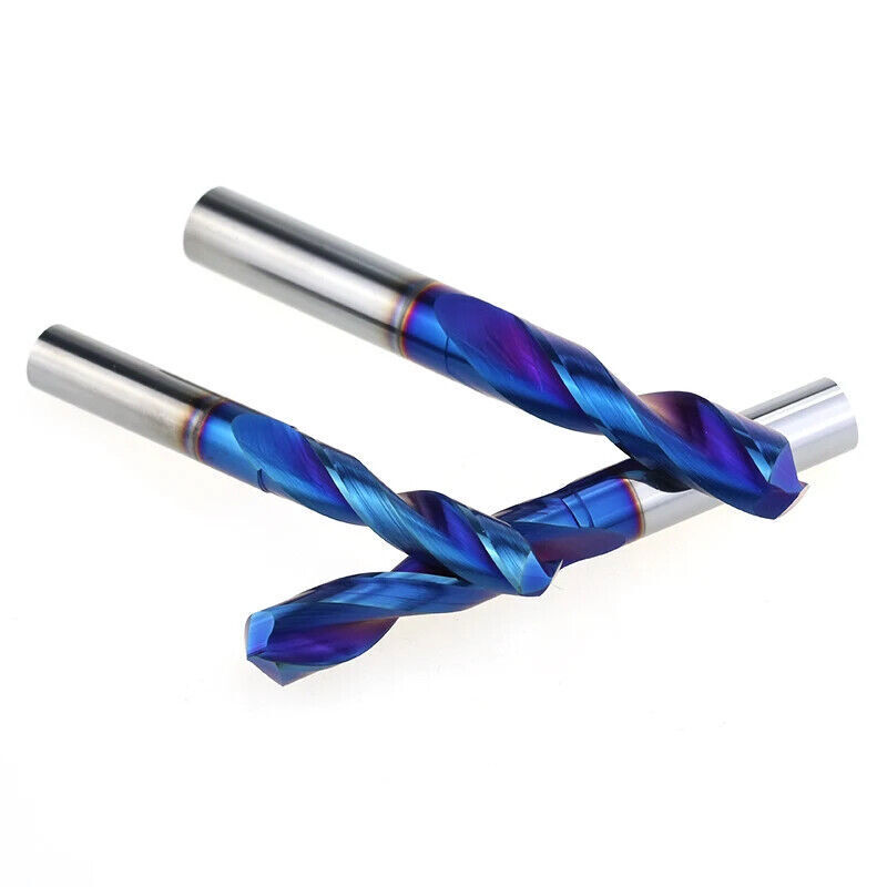 Tungsten Carbide Twist Drills 2 Flute CNC Drill Tools for Steels