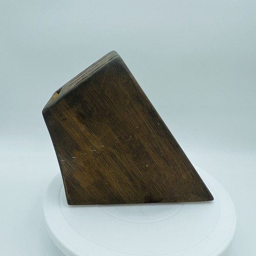 Pamper Chef Wood Knife Block 5 Slots for Knives & 1 Slot for Scissors EUC - Picture 4 of 8