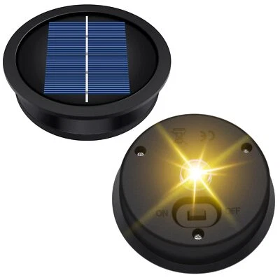 MISAWCE 2 Pack Solr Lights Replacement Top for Lanterns Waterproof Round Solar Lante...