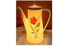 Seltmann Kaffeekanne Mohn rot 1,2L Doris 1703 Weiden Gräser grün Retro Kanne