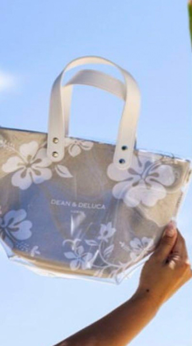 DEAN＆DELUCA SHOPPING BAG HIBISCUS BLUE HIBISCUS 3 WAY TOTE BAG - DEAN & DELUCA HAWAII