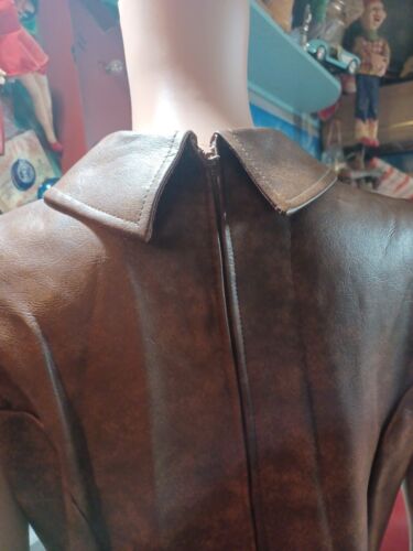 True Vintage 1960er 1970er MOD Vinyl Kleid UNION ETIKETT MCM GO-GO Original S/M GROOVY! - Bild 9 von 21