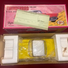 1956 Thunderbird Yellow Vintage Hard Top T-Bird Tin Toy Fifties Japan Ichiko