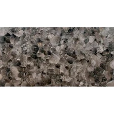 Square Resin Coffee Table Top Dark Smoky Quartz Stone Wall Decor for Hallway