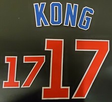 Chicago Cubs road gray authentic MLB jersey lettering kit ANY NAME/ANY NUMBER