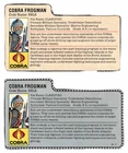 G.I. JOE ARAH Series 4 (1985) Cobra Frogman EELS Original Vintage Filecards