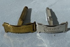 Vintage Curve-Fit Safety Razors Gold-Tone & Silver-Tone Made in USA (Lot of 2)