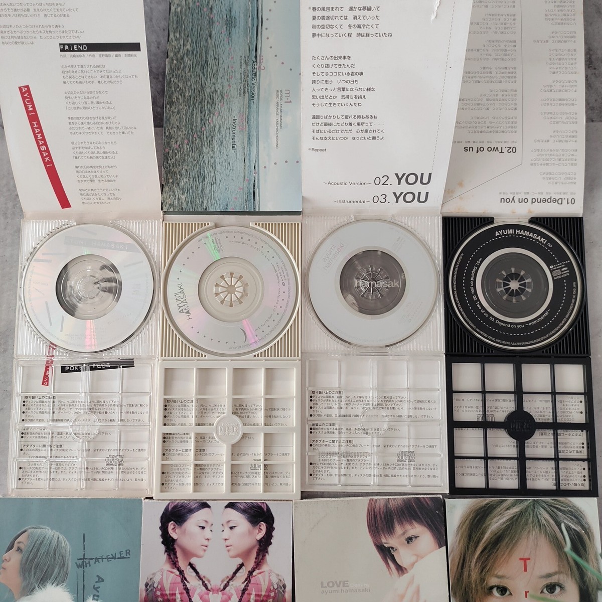 FULL SET x8 Ayumi Hamasaki 8cm Single Japan CD You Depend on you