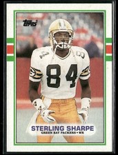 Sterling Sharpe 1989 Topps Football Rookie Card RC #379 Green Bay Packers. rookie card picture