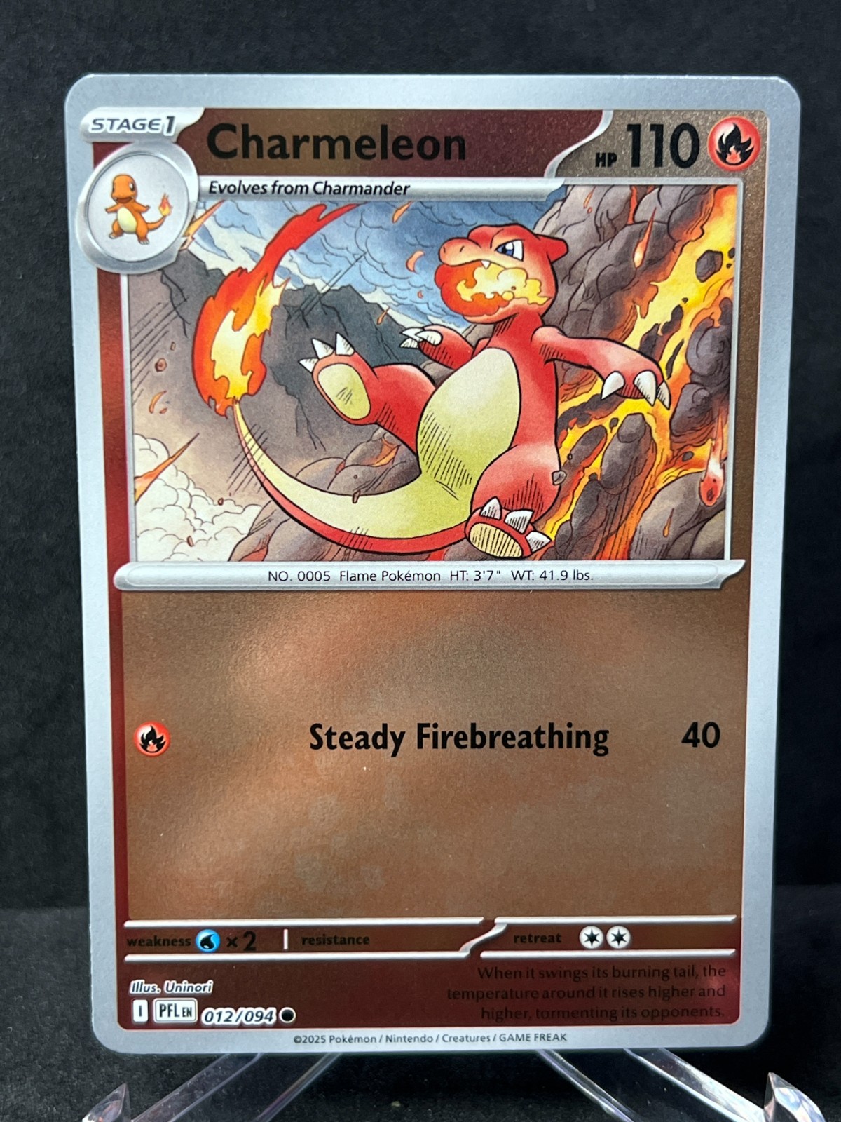 Pokemon Charmeleon 012/094 Phantasmal Flames Reverse Holo Near Mint