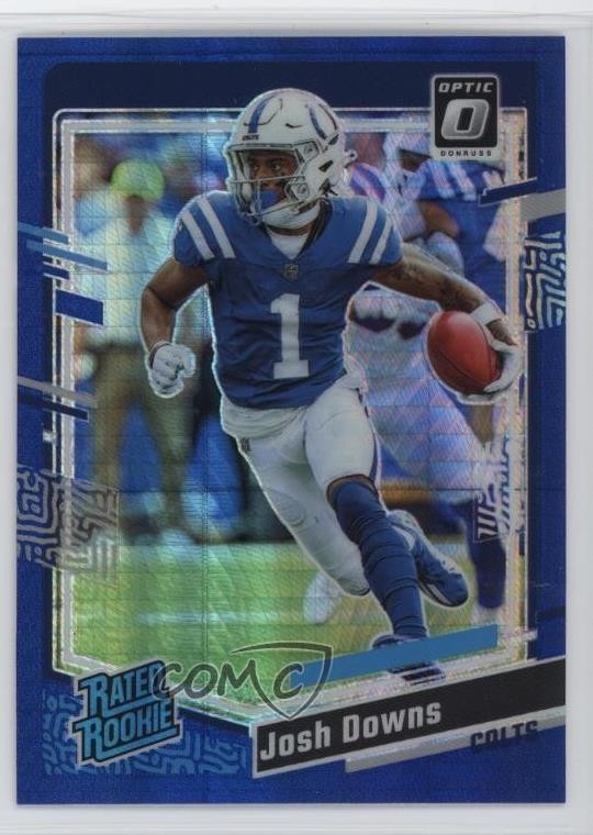 2023 Panini Donruss Optic Rated Rookie Blue Hyper Prizm Josh Downs #248 06or
