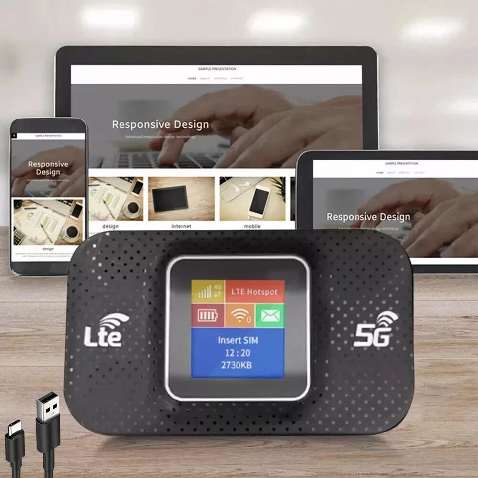 5G LTE Tragbare Mobiler Wireless WLAN Router Hotspot WiFi Modem SIM Karte Neu - Bild 4 von 4