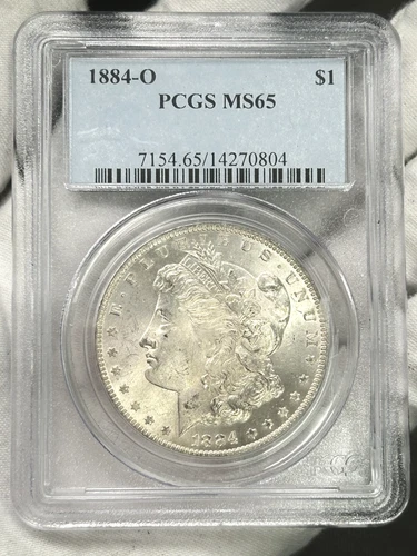 1884-O $1 Morgan Dollar PCGS MS65 New Orleans 90% Silver US Coin