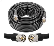50ft KMR400 PL259 Male to Male Coaxial Cable - Low Loss UHF Cable for HAM Radio