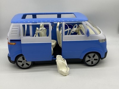 2002 Mattel Barbie Volkswagen VW Bus Microbus Blue Van Car Seat