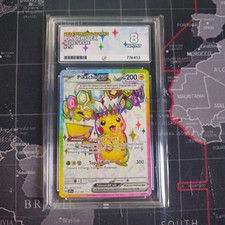 Pikachu EX #219 ⚡️ Surging Sparks 💎 Ace 8 💎Pokemon Graded Card Rare