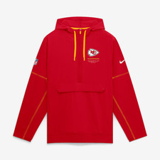 Kansas City Chiefs Nike 2026 Sideline Logo Glory Anorak Half-Zip Hooded Jacket