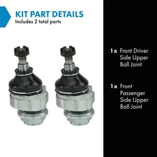 TRQ Front Adjustable Upper Ball Joint Pair Set 2pc for Accord Civic CRX Integra