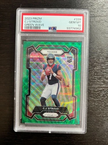 2023 Prizm CJ Stroud Green Wave Prizm PSA 10