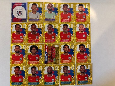 2026 Panini World Cup Sticker Rare Gold Crumple Foil Panama