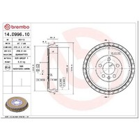 2X Bremstrommel Hinten FüR Seat Ibiza KJ1 KJG 1.0 1.5 1.6 17 Bis 26 Brembo Chzj