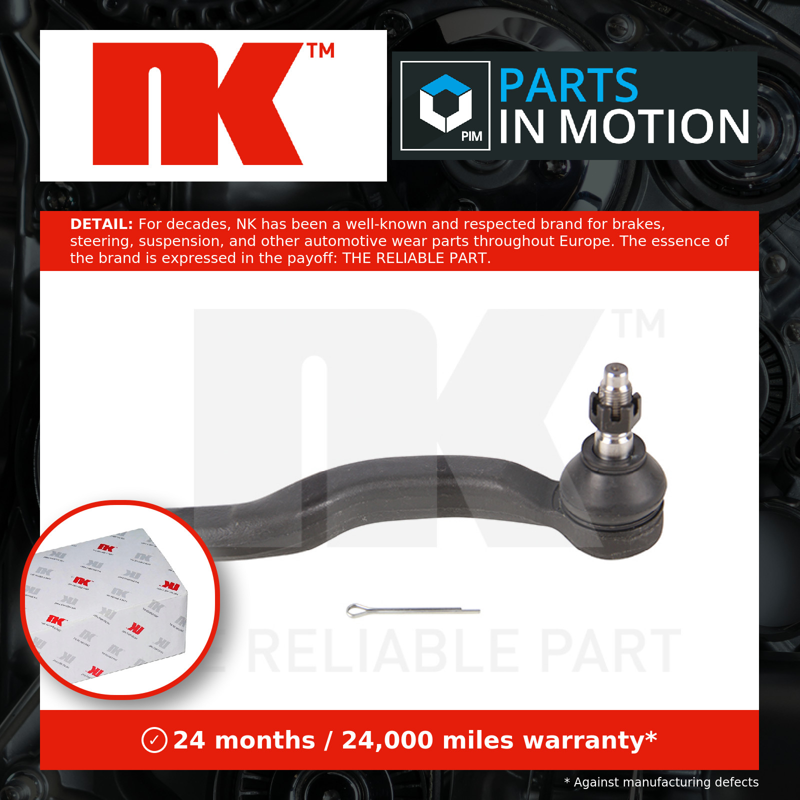 Tie / Track Rod End fits TOYOTA COROLLA E15, NDE180 1.4D 07 to 18 Joint NK New