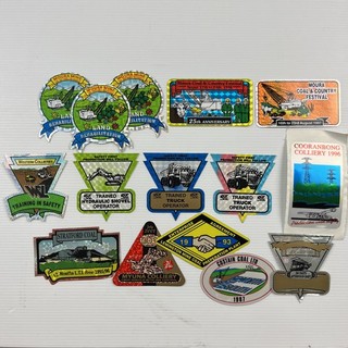 Vintage Australian Mining Stickers BCC Wester Collieries Moura Coal Mine