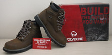 Wolverine Men's Sz 8M Dark Brown Floorhand Waterproof 6" Steel Toe Work Boots