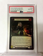 2022 Flesh and Blood FNB Leave No Witnesses #DYN120 PSA 10 Mint Rainbow Foil