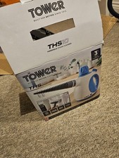 Tower THS10 Handheld Steam Cleaner, Includes Crevice Tool, Blue,USED Once !