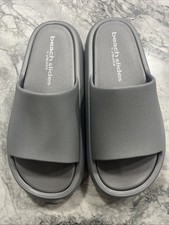 J/Slides Beach Slides Women's Grey Squish Sandals - Size 9M Slip-On Comfort