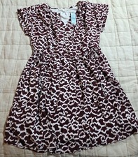 Loft Petite Womenâs Burgundy Red and White Tunic Summer Dress Size Small